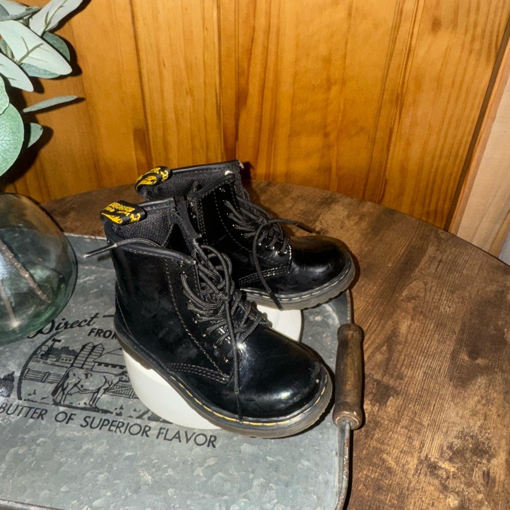 Dr. Martens Black Kids Boots